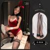 Lemon Story Lencería Sexy Conejita de Terciopelo Mono con Botón Oculto en la Entrepierna Traje Pasión para Pareja Ropa para Discoteca