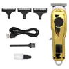 Cortador de Cabelo Elétrico Mais Vendido Transfronteiriço para Salões de Beleza, Ferramenta de Corte de Cabelo em Aço Inoxidável com Display Digital LED e Lâmina de Aço de Precisão