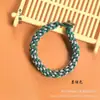 Llavero de Cordón con Nudo de Maíz Tejido a Mano Anillo de Colgar para Bolsas de Coche Hebilla Accesorios de Joyería Semi-Terminados Manualidades