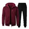Nuevo Conjunto de Suéter con Capucha y Chaqueta de Punto Jacquard para Hombre, Deportivo, Fitness, Ocio