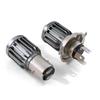 Faro auxiliar nuevo para motocicleta transfronterizo blanco amarillo doble luz lente faro modificación faro coche eléctrico H4 pistola pequeña de acero