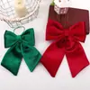 2026 Nuevo Adorno de Árbol de Navidad con Lazo de Doble Oreja de Terciopelo Decoraciones Navideñas DIY Adornos para Colgar en Ventanas Venta al por Mayor