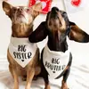 Suministro Exclusivo Transfronterizo de Pañuelos para Perros Hermana Mayor/Hermano Mayor Bufanda para Cuello de Mascota Color Sólido Toalla para Babas