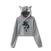 Sudadera con capucha periférica de Rainbow Friends, abrigo de otoño para mujer, suéter sexy con ombligo y orejas de gato