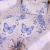 Papel de carta morado lila con mariposas, regalo fresco y hermoso, mensaje escrito a mano, alto valor estético, papel de carta engrosado, un recuerdo para amigos