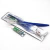 Kit de Higiene Guocao Escova de Dentes com Palha e Pasta de Dentes 2 em 1 Estilo Coreano Cabeça Pequena Cerdas de Carbono Preto Caixa de Papel Kraft Ecológica