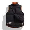 Colete de Algodão Dupla Face Masculino Feminino Roupa de Inverno à Prova de Vento Quente Roupas de Algodão Solto Versátil Casual Gola Alta Jaqueta de Algodão Marca Tendência