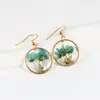 Venta Caliente en Amazon Pendientes Creativos de Flores Secas Frescas Explosiones Transfronterizas Pendientes de Flores Eternas Joyería Dulce para Orejas