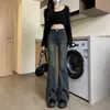 Jeans Vintage con Borde de Piel Micro-Lar para Mujer 2024 Nuevo Otoño e Invierno Adelgazantes Altos Duraderos Pantalones de Herradura