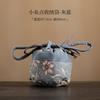 Bolsa de Almacenamiento de Tela Pequeña Bolsa de Algodón Hecha a Mano Bolsa Portátil para Taza Bolsa Protectora para Té Bolsa de Almacenamiento para Juego de Té Portátil para Exterior