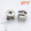 Jinrongda muebles dos en uno accesorios de gabinete sujetadores rueda excéntrica sólida conector tres en uno accesorios de ferretería