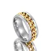 Cao Shi Metal Cadena Dulce y Fresca Anillo Giratorio Textura Personalizado Estilo Hip-Hop Temu Venta Caliente Venta Directa de Fábrica