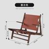 Silla de Caza de Madera Maciza Nórdica Sillón de Cuero de Silla de Montar Silla Blanca Media Creativa para Alojamiento Rural Silla Sofá de Diseño para Ocio