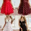 2026 Nuevo Estilo Ropa de Casa de Encaje con Cuello en V Camisón para Mujer Ropa de Casa Camisola Camisón Estampado de Corazón Espalda Abierta 5083