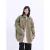 Diseño de Calle Alta Americana Moda Retro Pareja Nicho Casual Versátil Tendencia Marca Chaqueta Abrigo Top para Mujer