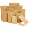 Saco de papel kraft atacado saco autoadesivo com folha de alumínio interna à prova de umidade e à prova de luz chá medicina tradicional chinesa frutas secas grãos integrais saco de selagem para alimentos