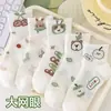Nuevo ProductoCalcetines para Niñas con Dulce Diseño Floral, Lindos Ultra Delgados Transpirables Estilo Transfronterizo para Niñas, Calcetines de Malla de Tubo Medio con Lazo