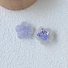 Pendientes de resina hechos a mano con lentejuelas de diamantes de colores, tamaño pequeño, flor pequeña, accesorios para el cabello femenino, venta al por mayor, de Corea del Sur