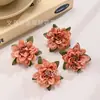 Cabeça de Flor de Crisântemo Simulada Acessórios para Headdress DIY Caseiro Decoração de Festa de Casamento Flor Pequena Camélia Flor de Seda para Casamento