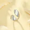 Moda Europeia e Americana Anel Exagerado de Aço Inoxidável para Mulheres Ouro 18K Simples Estilo Ins Anel de Design de Ponta Joias Atacado