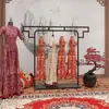 Estante de Exhibición de Hanfu Estilo Antiguo, Soporte de Exhibición de Ropa Tradicional China, Estante Xiuhe, Ropa de Mujer Estilo Vintage, Popular para Transmisiones en Vivo de Influencers y Fotografía