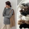 Camiseta básica de otoño e invierno para mujer embarazada, cuello semialto, ajustada, manga larga, moda de otoño, color liso, talla grande para mujer embarazada, abrigo al por mayor