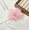Tecido Doce e Feminino Malha Contas Franja Espinho Camélia DIY Artesanal Versátil Acessório de Cabelo