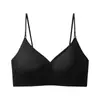 Sujetador Push-Up con Tirantes Finos Invisibles Sin Costuras Cruzados en la Espalda para Mujer, Sujetador tipo base, Camisola Integrada de Espalda Hermosa, Sujetador de Verano