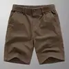Calças de Verão Personalizadas Novos Shorts Casuais Masculinos Soltos Finos Cintura Elástica Tamanho Grande Roupa de Trabalho Calças de Cinco Quartos Lavadas