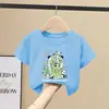 Camiseta de Verano de Manga Corta para Niños 2026 Nuevo Estilo Infantil Verano Manga Media Tendencia Superior Delgado Marca de Moda