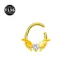 Anillo de Nariz de Luna Estrella Flecha Ojo de Caballo Anillo Cerrado Pendientes Clavo de Hueso de Oreja Joyería para Piercing de Titanio F136