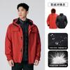 Jaqueta Zhurui Vermelha Personalizável para Mulheres e Homens, Roupa de Montanhismo Três em Um Impermeável e à Prova de Vento para Uso Externo