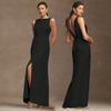 Vestido de Madrinha de Cetim de Alta Qualidade, Vestido de Noite de Luxo Acessível de Nicho, Vestido com Fenda de Um Ombro com Alça Fina para Emagrecer