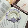 Scrunchie retrô com estampa de leopardo cor de café para outono, estilo coreano, moderno, versátil, elástico durável para rabos de cavalo e acessórios de cabelo