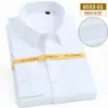 Camisa de manga larga para hombre de otoño engordante aumento ropa formal de negocios mono profesional camisa blanca de manga larga talla para hombre gordo pulgada