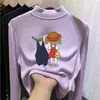Nova coleção outono e inverno: Camiseta casual versátil de manga comprida para crianças, com gola semi-alta quentinha e feita de um tecido macio e confortável.