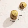 Cuentas Sueltas de Madera de Agarwood Natural Metálico con Cuentas, Cuentas Espaciadoras para Pulseras Hechas a Mano, Cuentas de Barril, Accesorios para Colgantes, Accesorios, Materiales para Joyería