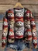 Sudadera Nueva Transfronteriza Europea y Americana Otoño e Invierno 2025 Estampado 3D Moda Navideña para Mujer Tendencia Cuello Redondo Casual
