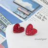 Accesorios para Pendientes DIY Color Macarrón Acrílico Forma de Corazón 14mm Pendientes con Aguja de Acero con Agujeros Materiales para Joyería Venta al por Mayor