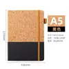 Cuaderno de Oficina de Negocios Transfronterizos A5, Bloc de Notas Engrosado de Paja de Trigo, Logo Personalizable, Cuaderno con Correa Simple al por Mayor