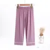 Pantalones de pijama de modal para niños Otoño Niños y Niñas Casual Sueltos Pantalones de Aire Acondicionado Ropa Exterior Pantalones Anti-mosquitos para Niños Medianos y Grandes