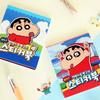 Livro de Adesivos Pixelados Desenho Animado Shin-Chan Fofo Coreano Manual DIY Material Adesivo Decorativo