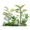 Planta Verde Simulada Paisagismo Corredor Vitrine Decoração Biônica Arranjo Plantas Artificiais Tropicais Paisagismo Interno Árvore de Banana do Viajante Paisagismo