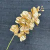 Flores de Nochevieja, Flores Artificiales Doradas, Eucalipto Dorado, Hortensia, Abanico Dorado, Hojas de Ginkgo, Cubo de la Fortuna, Arreglo Floral, Hojas, Flores de Plástico