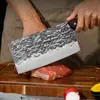 Juego de Cuchillos con Patrón de Martillo Forjado Yangjiang para Uso en Cocina Doméstica, Cuchillo Afilado de Acero Inoxidable, Cuchillo para Rebanar, Juego de Tres Piezas