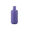 Frasco Redondo Pequeno Feito de Material PE, 300ml, com Tampa Rosqueável, Frasco Flexível para Solução de Cuidados, Condicionador de Cabelo, Loção Corporal, Frasco Plástico Vazio Recarregável