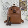 Mochila Escolar de Cuero Suave Pu Transfronteriza para Mujer, Mochila Casual de Viaje Estilo Japonés para Estudiantes Universitarios, Mochila Casual de Moda de Gran Capacidad