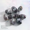 Contas de cerâmica de alta temperatura de Jingdezhen, vários formatos de contas soltas para acessórios de vestuário, acessórios para pulseiras com furo reto, contas de cerâmica