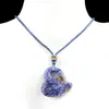 2334-Collar de Ágata Corazón de Cristal Natural Corazón de Melocotón Torcido Colgante 30mm Suministro de Colgante para Joyería DIY
