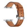 Adequado para Pulseira Apple Watch Fivela Borboleta Pulseira de Couro Genuíno Apple Watch 1-S10 Se Pulseira
